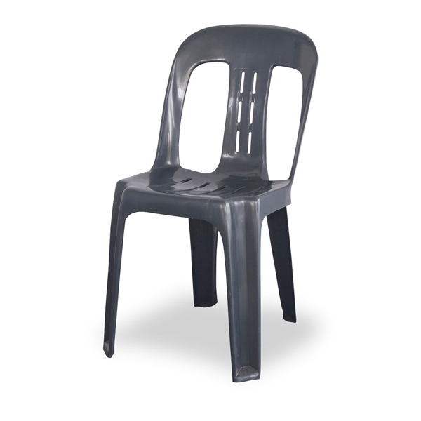 Grey Plastic Stackable Chair