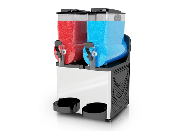 Twin bowl slushie machine