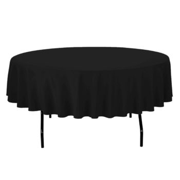 Black Round Table Linen