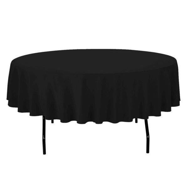 Black Round Table Linen